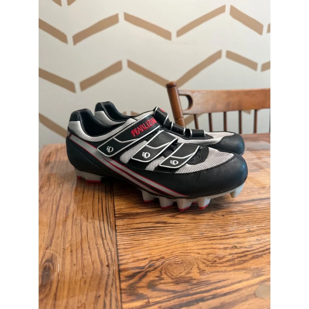 Pearl Izumi Cycling Shoes Womens 41 Black White Red Road Bike Spin Cleats